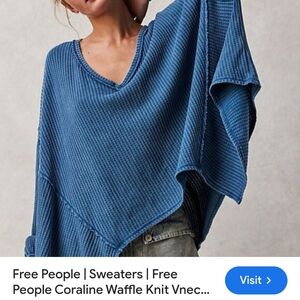 WE THE FREE WAFFLE KNIT SWEATER SIZE SMALL GREAT CONDITION